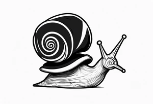 Snail with pirate hat tattoo idea