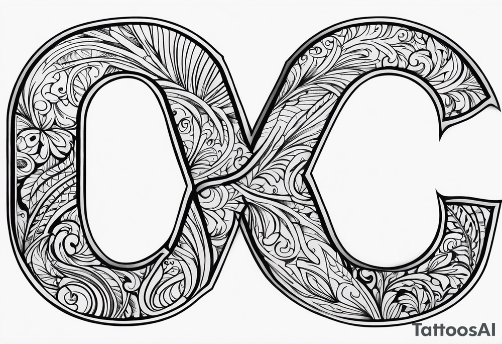 the letters A and R together tattoo idea