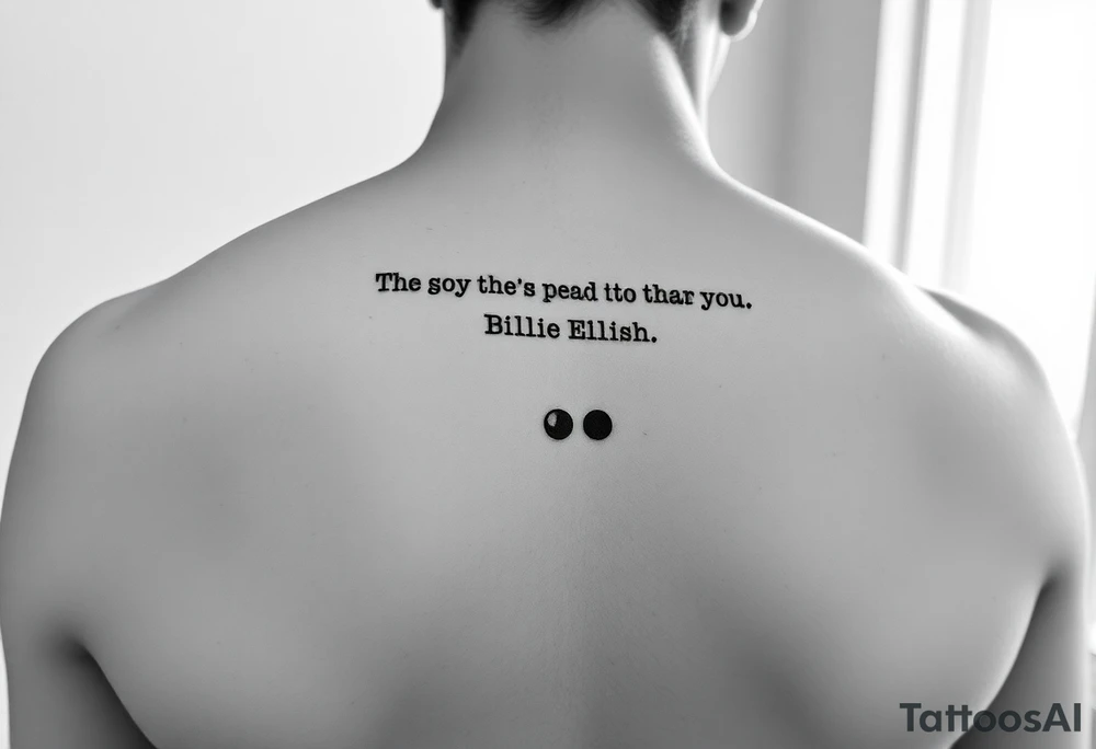 Lyrics from 'getting older' by billie eilish: "cant shake the feeling that im just bad at healing, and maybe thats the reason every sentence sounds rehearsed" And billie eilish logo and semi colon tattoo idea