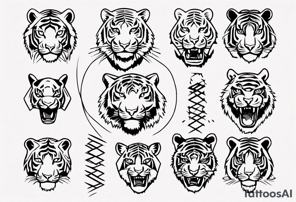 Electricity Tiger forearm tattoo tattoo idea