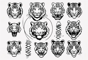 Electricity Tiger forearm tattoo tattoo idea