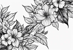 Leaves over shoulder tattoo idea