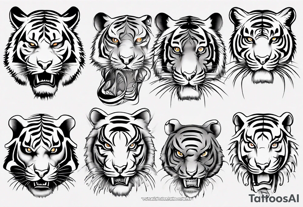 Tiger forearm sleeve tattoo idea