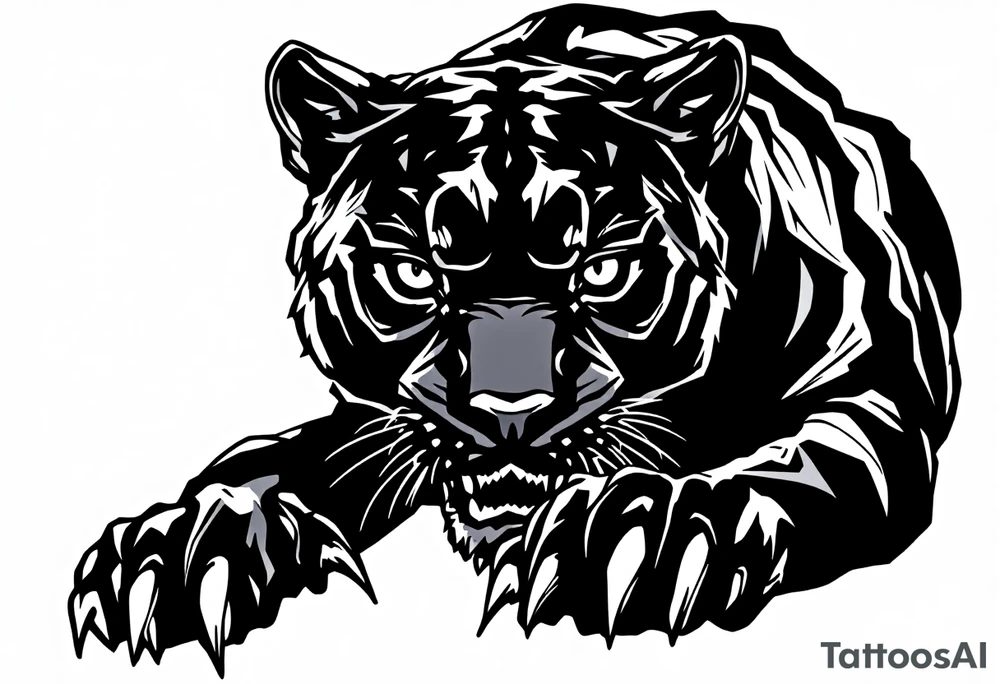 Black panther tattoo idea