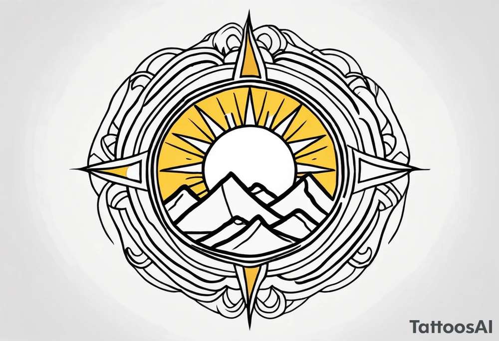 Filipino sun vertical tattoo tattoo idea