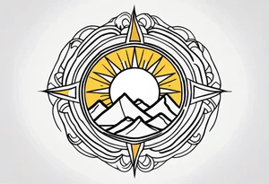Filipino sun vertical tattoo tattoo idea