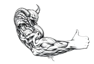 Battle for soul
inner demons
Internal conflict tattoo idea