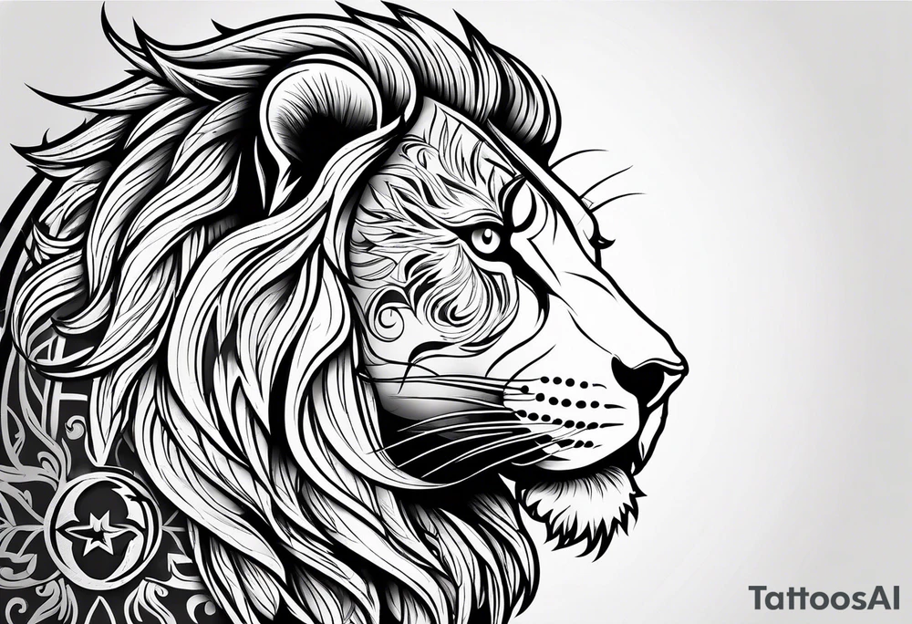 leo zodiac symbols tattoo idea