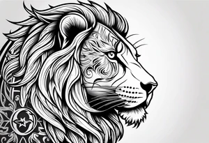 leo zodiac symbols tattoo idea