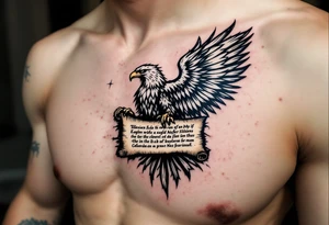 Silesian Eagle with an Old Scroll – The eagle gripping an ancient parchment with Silesian historical writings, the edges of the scroll slightly burnt, giving it an aged and mystical appearance. tattoo idea