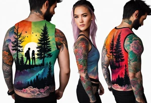 Last of Us tattoo that incorporates Pride colors. No character faces! tattoo idea