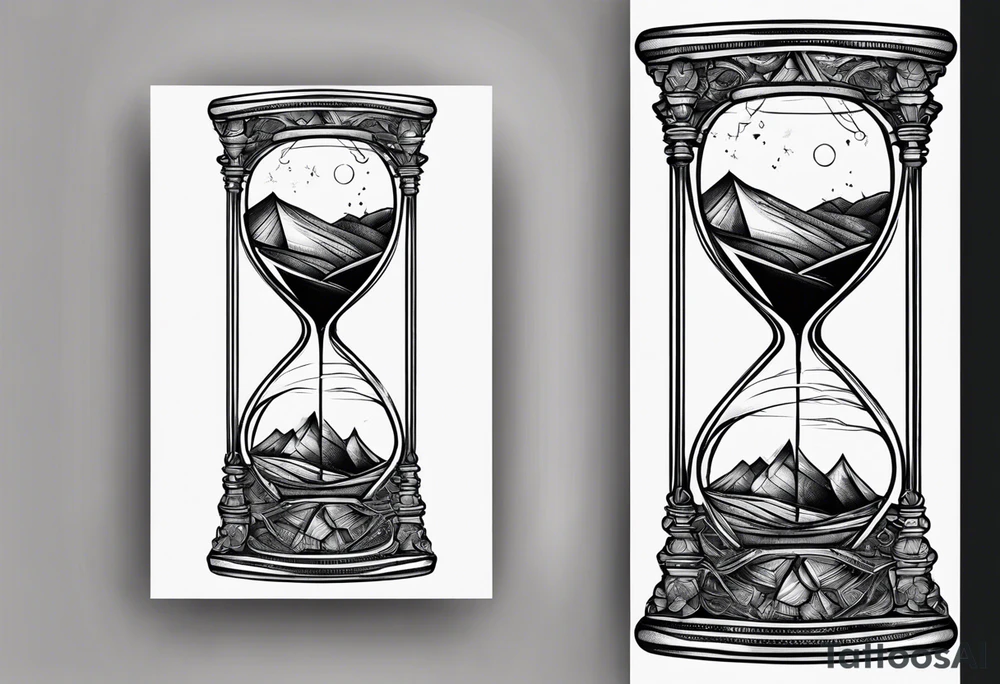 Broken hourglass tattoo idea