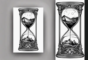 Broken hourglass tattoo idea