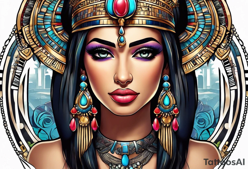 Egyptian princesses but gangster ones tattoo idea