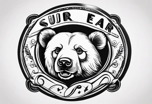 Sugar Bear in Italic script tattoo idea