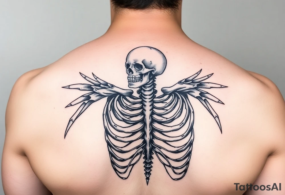 Purepecha warrior skeleton tattoo idea