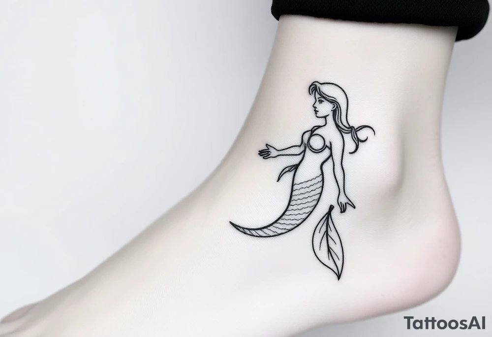 Injured mermaid tattoo idea