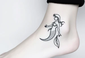 Injured mermaid tattoo idea