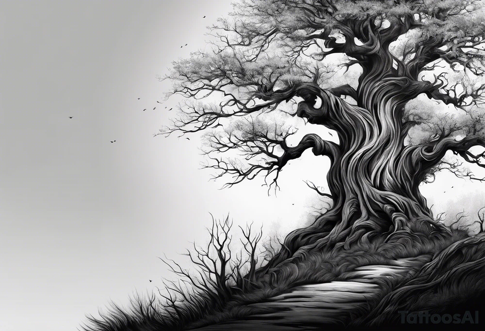 creepy tree tattoo idea
