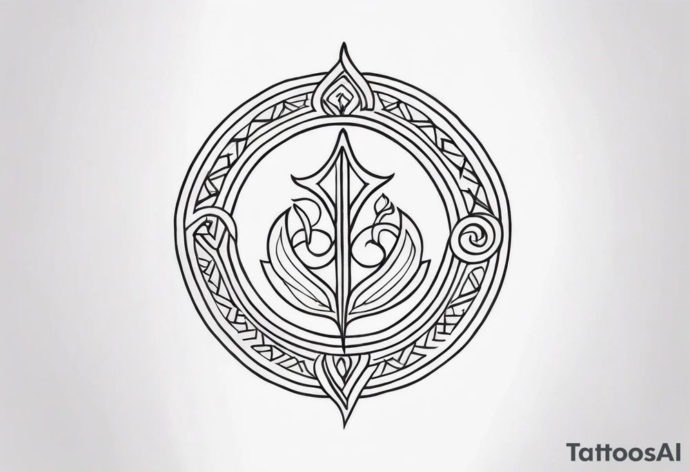 Nordic, viking small and dainty symbol tattoo idea