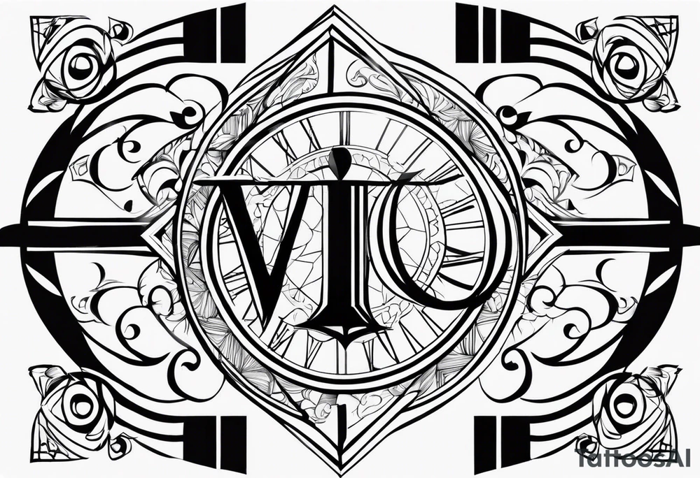 Virgo men tattoo with 08/24/2006 in Roman numerals tattoo idea