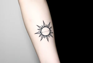devilish sun tattoo idea