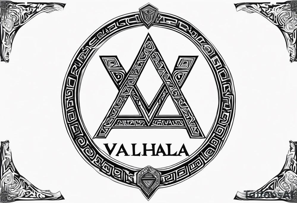 Valhalla shield sword valknut
shield sword tattoo idea