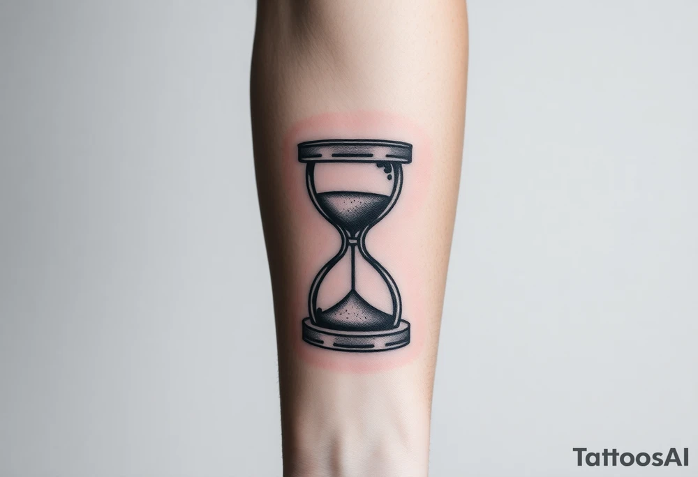 live with what you have and enjoy it to the fullest, hourglass tattoo idea