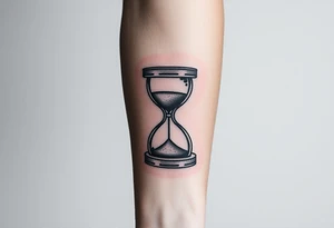 live with what you have and enjoy it to the fullest, hourglass tattoo idea