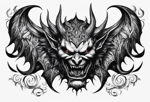 realistic looking demon tattoo idea