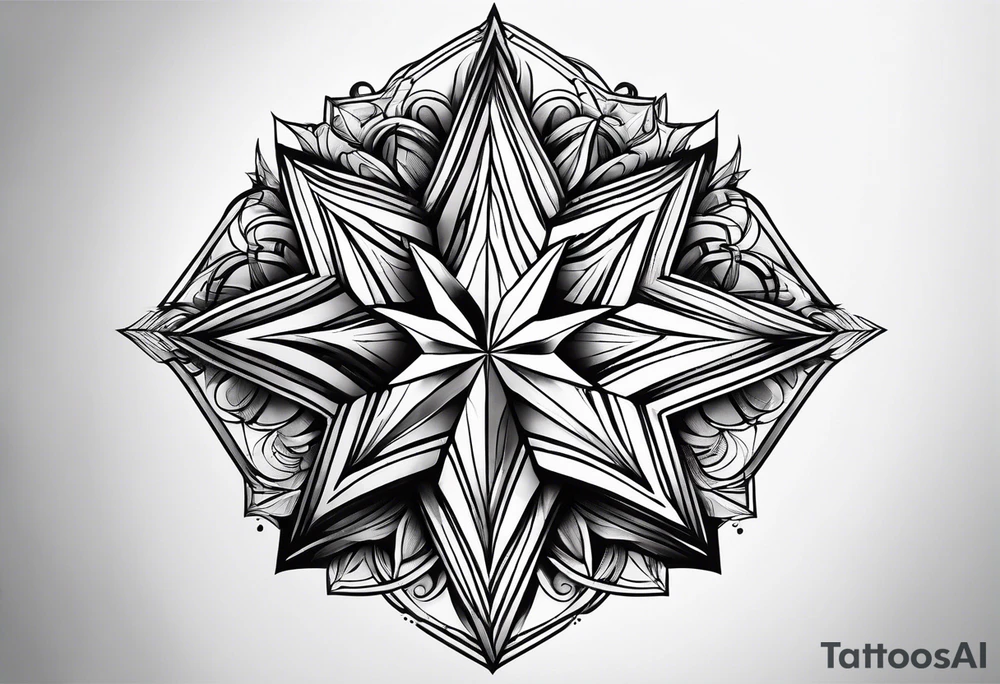 Star shape tattoo idea