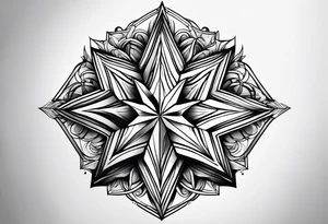 Star shape tattoo idea