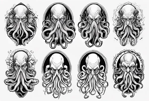 Cthulhu in a old man body tattoo idea