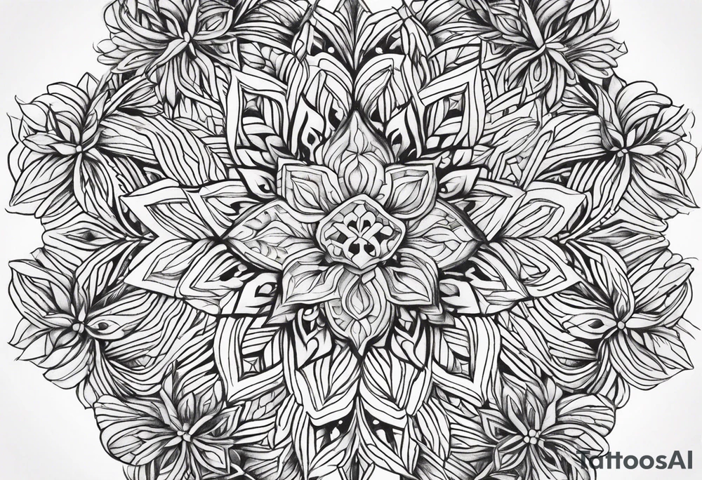 Snowflakes, palm, small tattoo idea