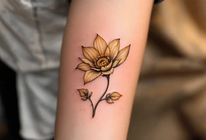 golden flower from tangled the disney movie tattoo idea