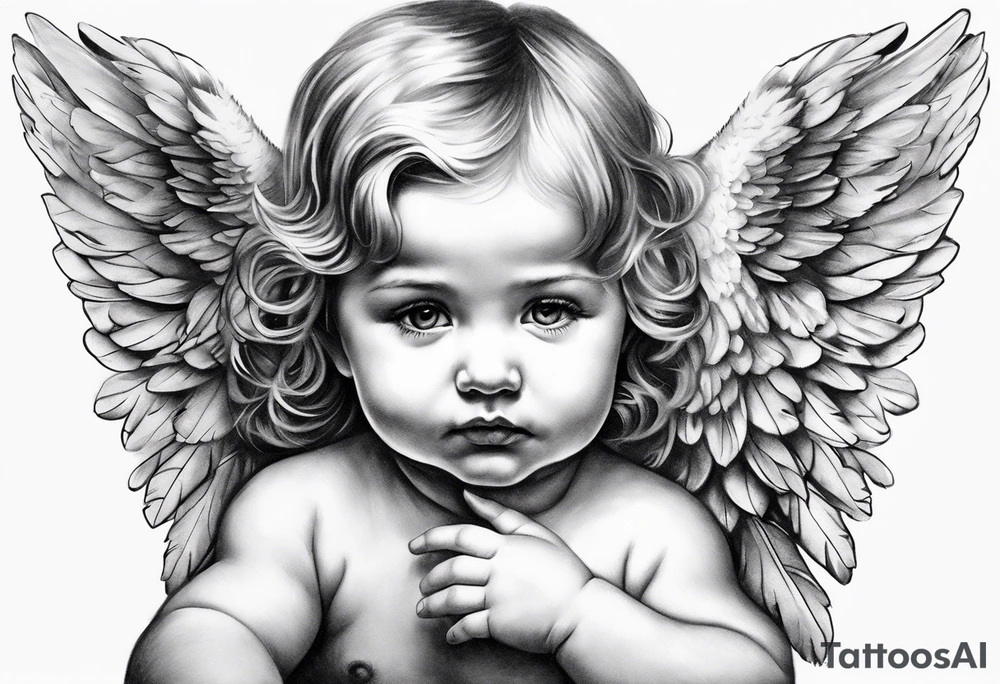 Baby angel tattoo idea