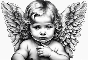 Baby angel tattoo idea