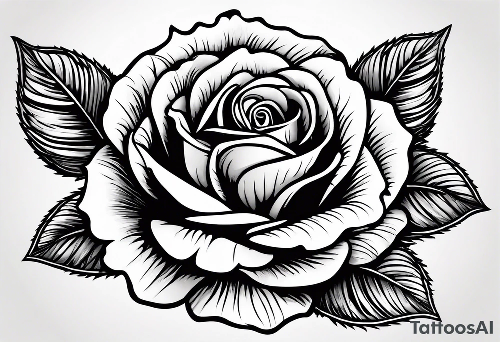 small rose with steam tattoo idea