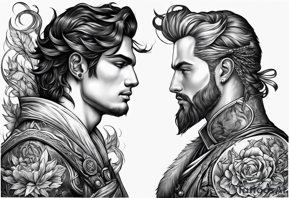 Gemini and Capricorn tattoo for men tattoo idea