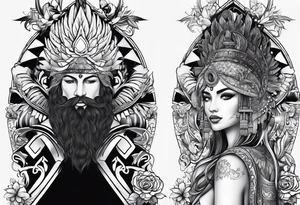 Nome Cleo e Carlos de forma criativa tattoo idea