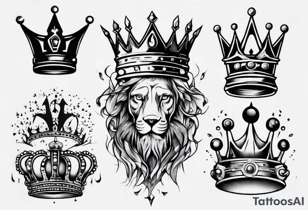 king crown tattoo idea