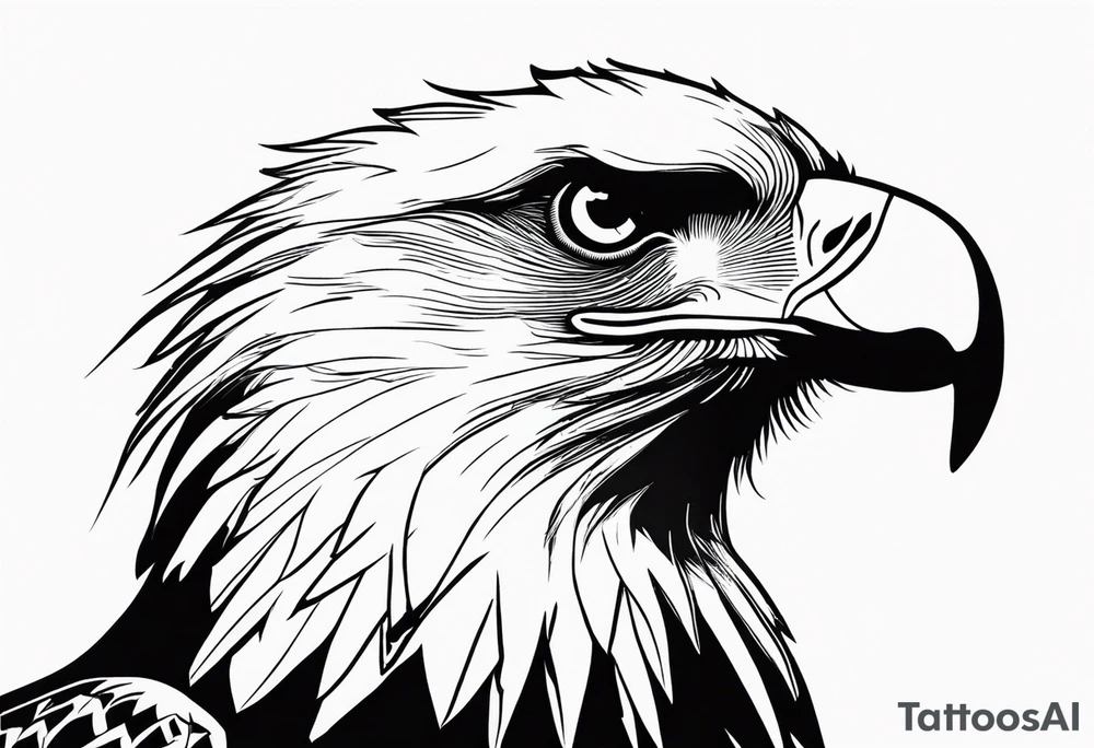 eagle trash polka tattoo idea