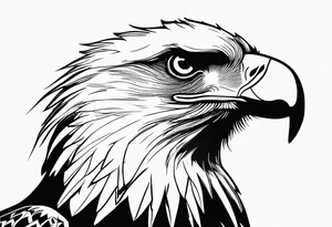 eagle trash polka tattoo idea