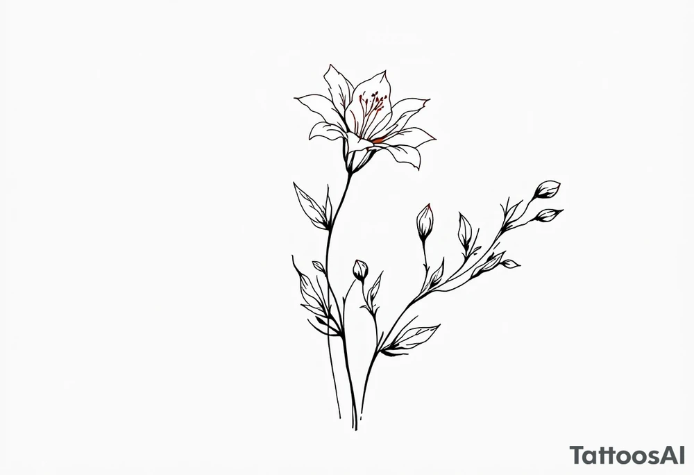 Carnation, Snowdrop, Larkspur, Water Lily, Daffodil, Clover tattoo idea