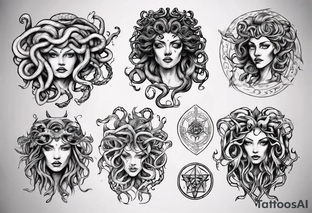 Medusa dark tattoo idea