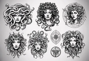 Medusa dark tattoo idea