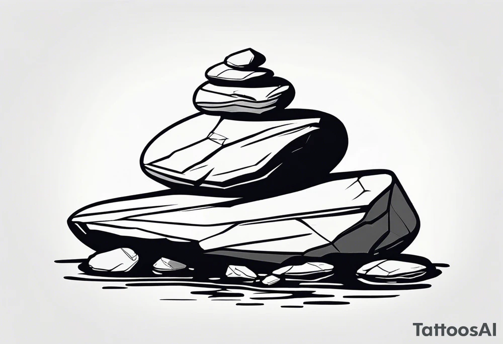 Rocks balancing on top of each other tattoo idea