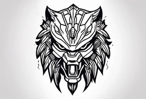 American traditional predator tattoo idea