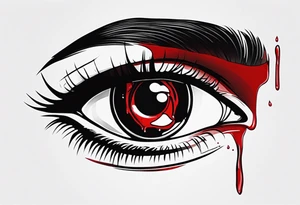 Blood crying eye tattoo design tattoo idea