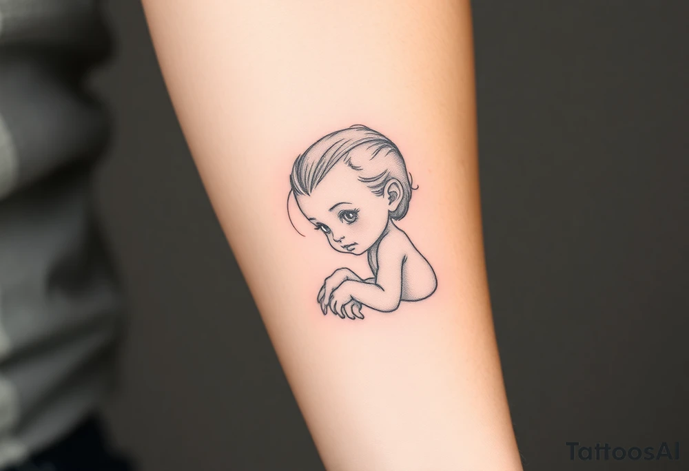Baby girl tattoo idea